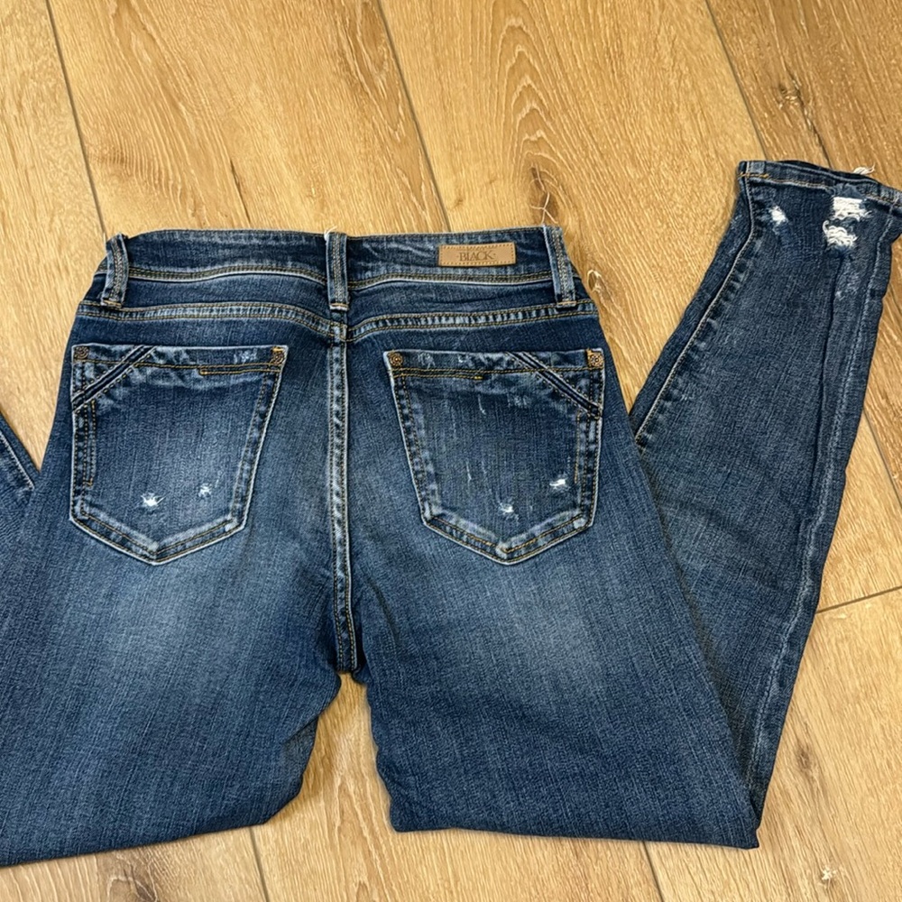 Buckle Dark Blue Ankle & Cropped Jeans